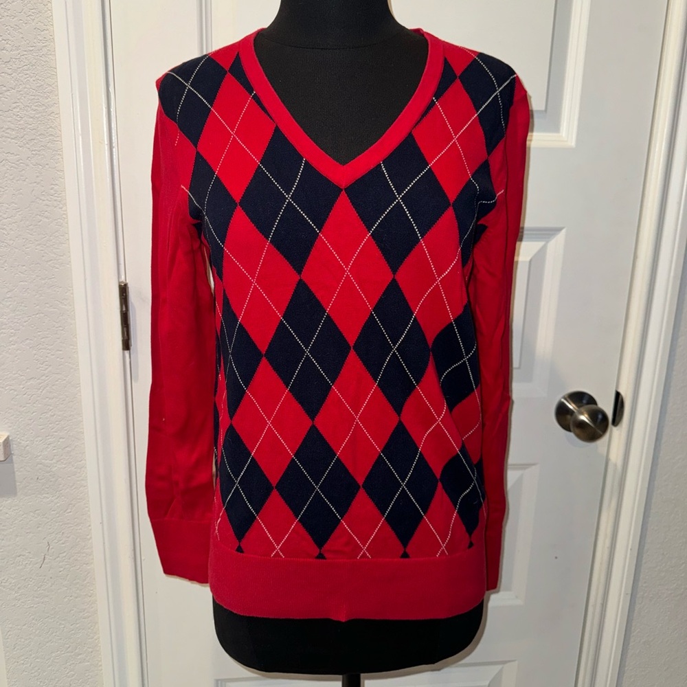 Tommy Hilfiger large women’s sweater color red and blue